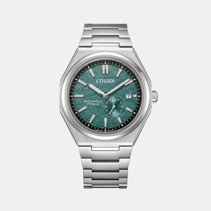 Citizen Zenshin Men Automatic Blue Dial Analog Stainless Steel Watch NJ0180-80X