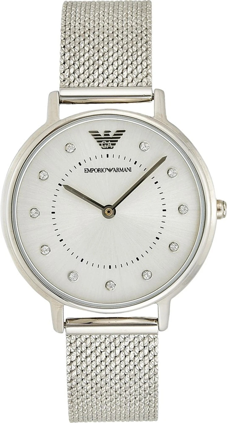Emporio Armani Analog Silver Dial Women's Watch-AR11128