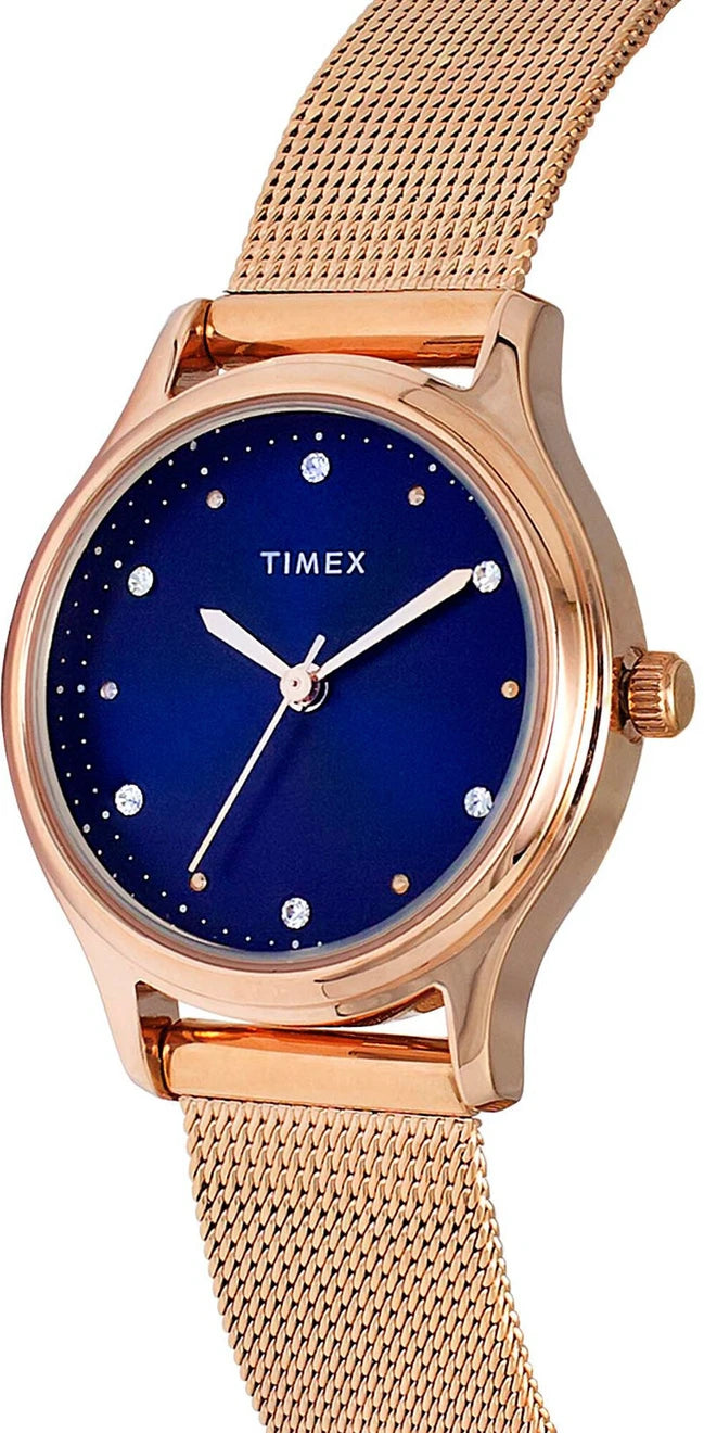 TIMEX Trendline Round 28mm Blue Dial Analog Watch  - For Women TW0TL8711