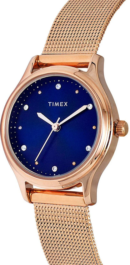 TIMEX Trendline Round 28mm Blue Dial Analog Watch  - For Women TW0TL8711