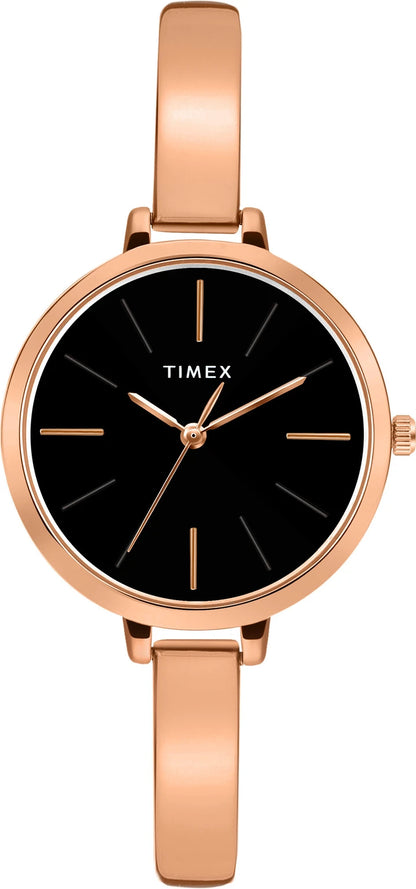TIMEX Trendline Round 34mm Black Dial Analog Watch  - For Women TWEL12805