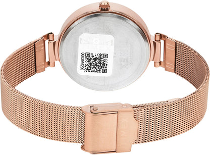 Timex Fashion Women's Mother of Pearl Dial Round Case 3 Hands Function Watch -TW000X220