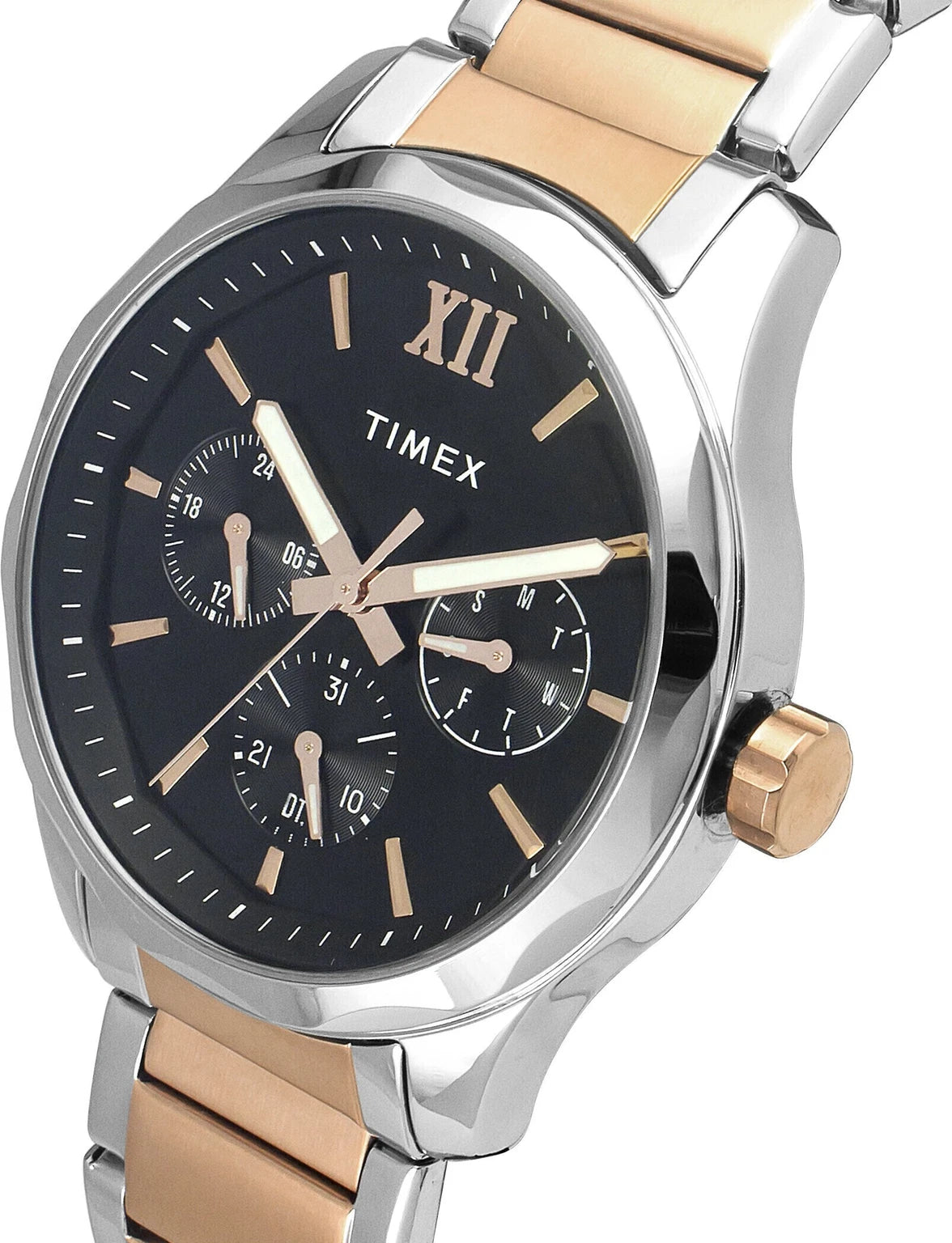 TIMEX Signio Round 44mm Black Dial Analog Watch  - For Men TW0TG7617