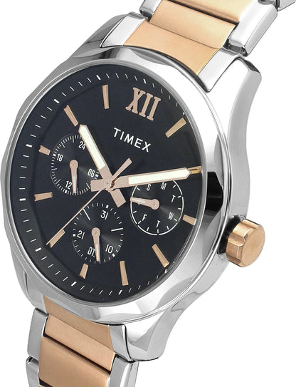 TIMEX Signio Round 44mm Black Dial Analog Watch  - For Men TW0TG7617