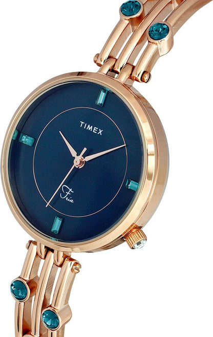 TIMEX Fria Round 32mm Blue Dial Digital Watch  - For Women TWEL16002