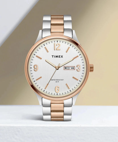 TIMEX Trendline Round 43mm Silver Dial Analog Watch  - For Men TWEG18423