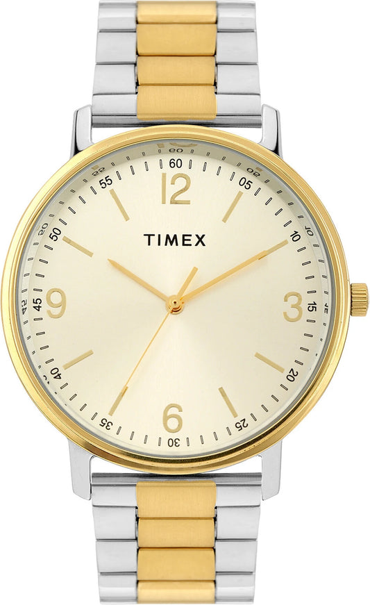 TIMEX Trendline Round 41mm Champagne Dial Analog Watch  - For Men TW0TG8028