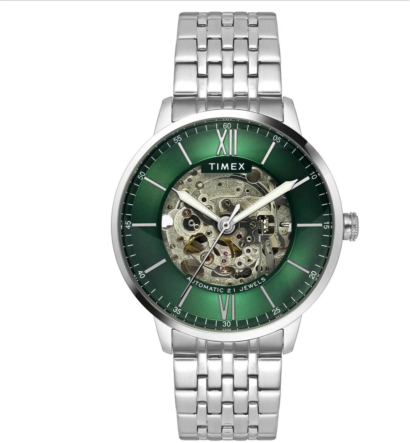 TIMEX Signio Round 42mm Green Dial Analog Watch  - For Men TWEG23502