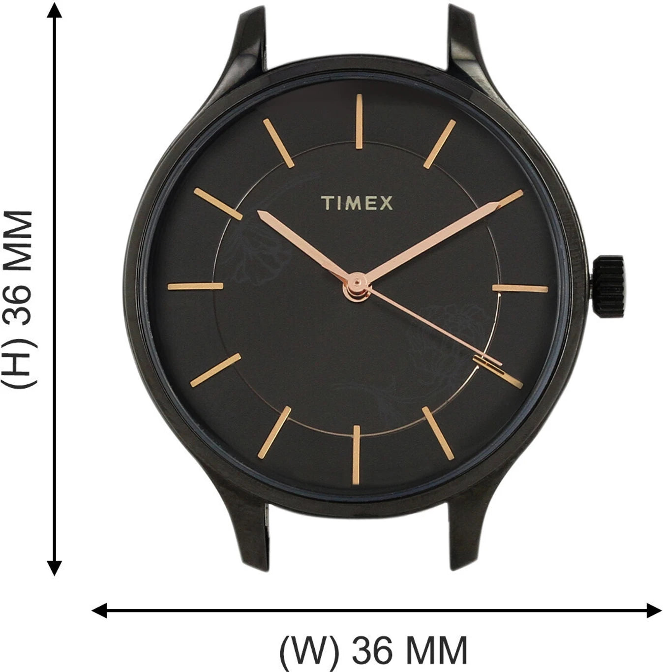 Timex Fashion Women Quartz Black Dial Analog Stainless Steel Watch TWEL14809