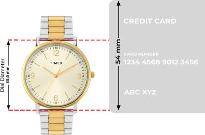 TIMEX Trendline Round 41mm Champagne Dial Analog Watch  - For Men TW0TG8028