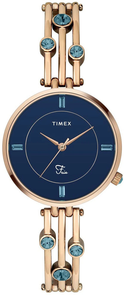 TIMEX Fria Round 32mm Blue Dial Digital Watch  - For Women TWEL16002