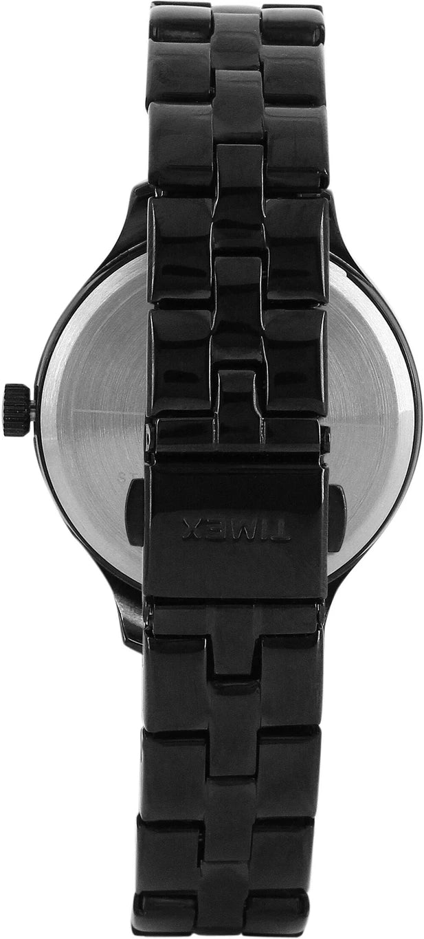 Timex Fashion Women Quartz Black Dial Analog Stainless Steel Watch TWEL14809