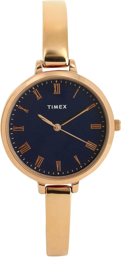 TIMEX Round 34mm Blue Dial Analog Watch  - For Women TWEL12816