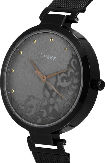TIMEX Analog Watch for Women with Round Dial & Water Resistant TW000X221