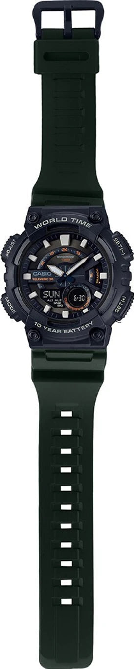 Casio Youth Combination Analog-Digital Black Dial Men's Watch - AEQ-110W-3AVDF (AD223)