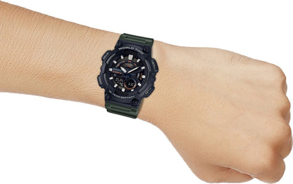 Casio Youth Combination Analog-Digital Black Dial Men's Watch - AEQ-110W-3AVDF (AD223)