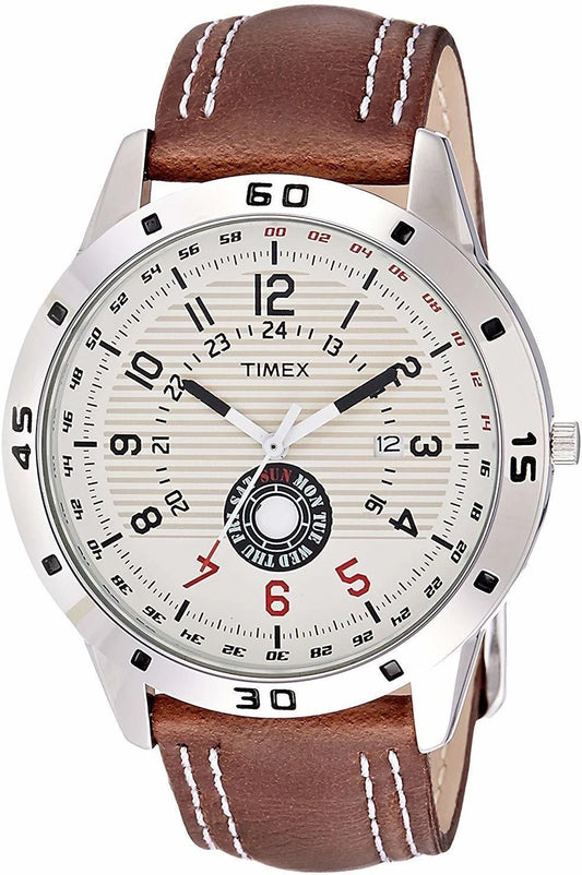 TIMEX Silver-Dial Analog Watch  For Men TI000U90000