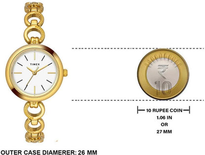 TIMEX Trendline Round 26mm White Dial Analog Watch  - For Women TWEL11433
