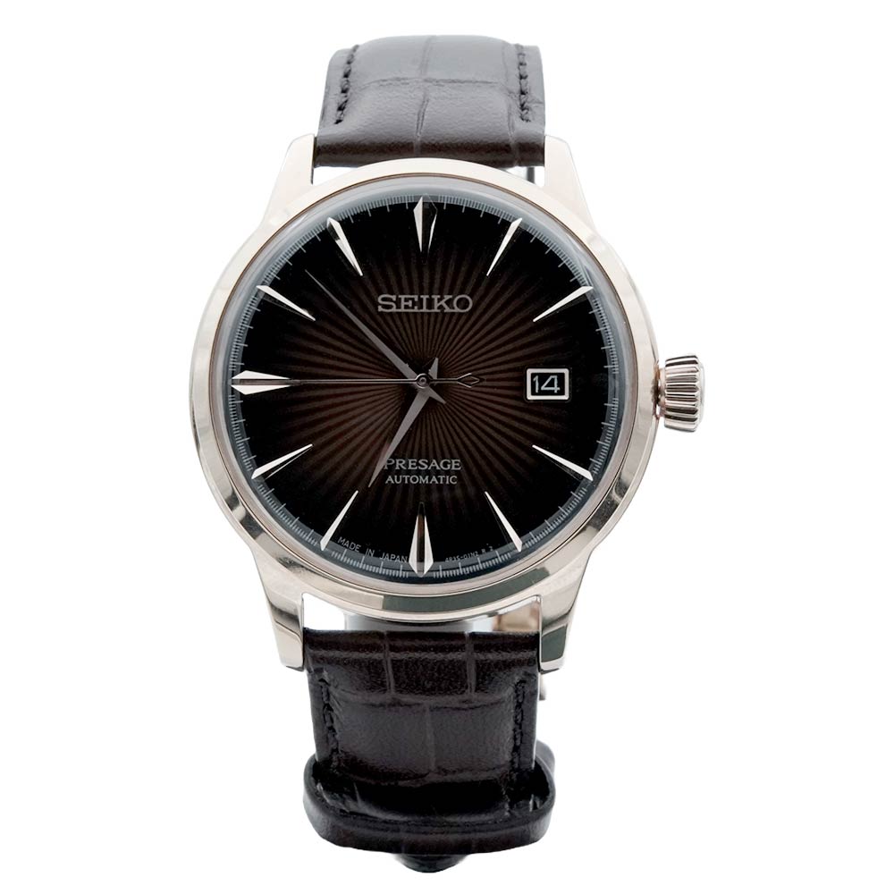 SEIKO Presage Men Automatic Brown Dial Analog Leather Watch SRPB46J1