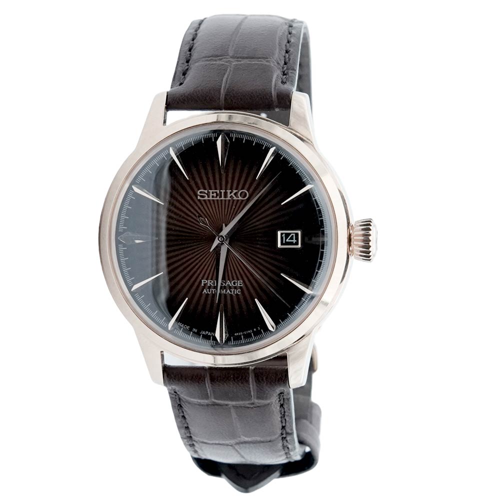 SEIKO Presage Men Automatic Brown Dial Analog Leather Watch SRPB46J1