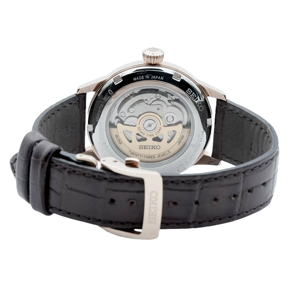 SEIKO Presage Men Automatic Brown Dial Analog Leather Watch SRPB46J1