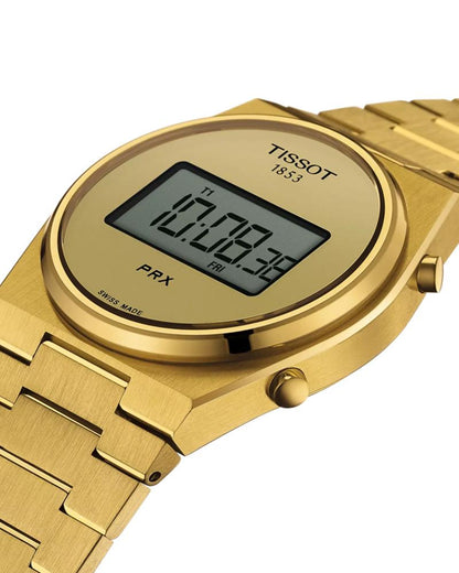 Tissot Men PRX Digital Asymmetrical Golden Watches - T1374633302000