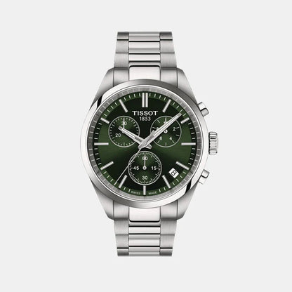 Tissot PR 100 Men Quartz Green Dial Chronograph Stainless Steel Watch T1504171109100
