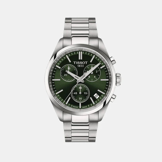 Tissot PR 100 Men Quartz Green Dial Chronograph Stainless Steel Watch T1504171109100