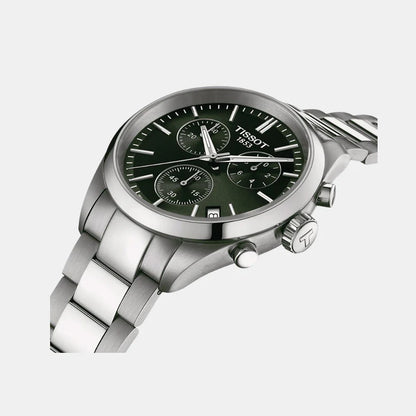 Tissot PR 100 Men Quartz Green Dial Chronograph Stainless Steel Watch T1504171109100