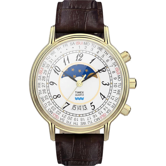 Timex LAB TW2Y99000 Timex 1990 Moon Phase and Calendar Dial Reissue Watch