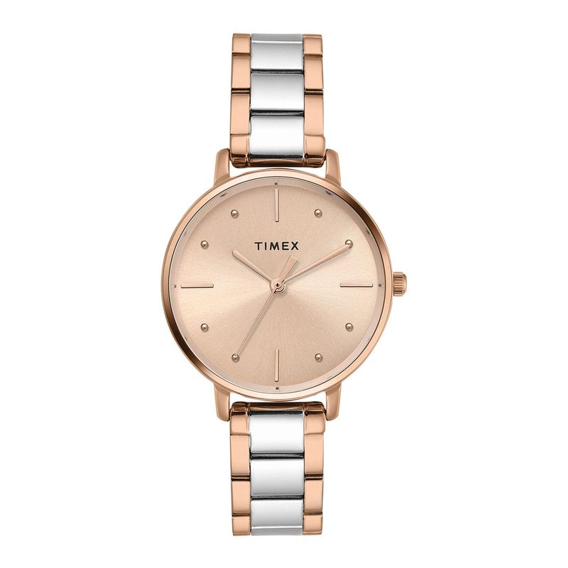 Timex Rose Gold Dial Women's Watch - TWEL15826