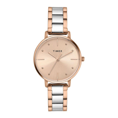 Timex Rose Gold Dial Women's Watch - TWEL15826
