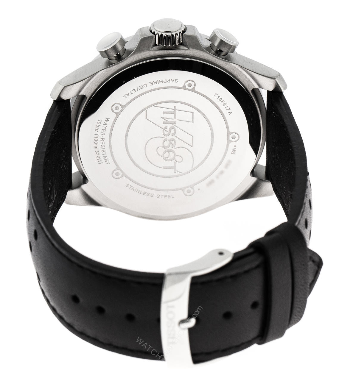Tissot Men's Stainless Steel Quartz Watch with Leather-Synthetic Strap Brown T1064171603200)