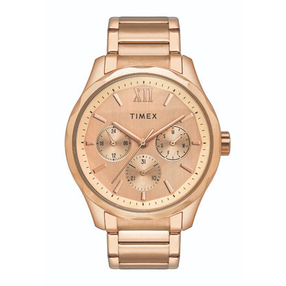 TIMEX Trendline Round 44mm Rose Gold Dial Analog Watch  - For Couple TW00PR266