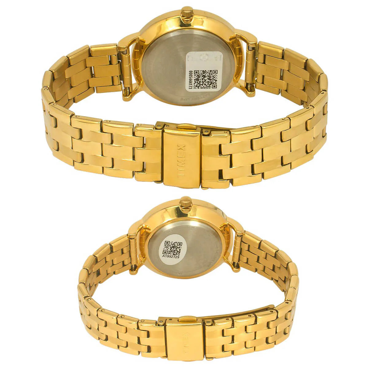 Timex Empera Pairs Champagne Dial Round Case 10 Year Battery Life Date Function Watch -TW00PR280