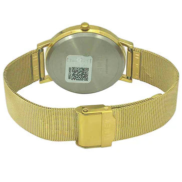 TIMEX Analog Watch for Man with Silver Round Dial & Gold Stainless Steel TW0TG8010