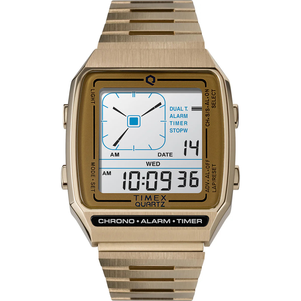 Timex Q Reissue Digital LCA 32.5mm Stainless Steel Bracelet Watch - TW2U72500U9