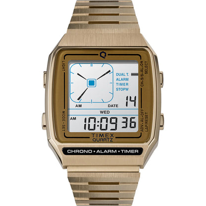 Timex Q Reissue Digital LCA 32.5mm Stainless Steel Bracelet Watch - TW2U72500U9