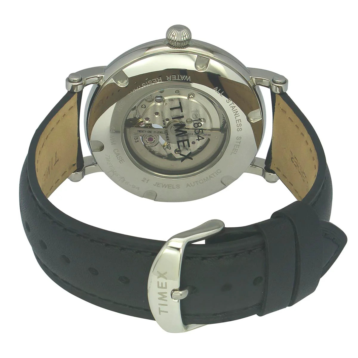 Timex E Class Men's Black Dial Round Case Automatic Function Watch -TWEG16716