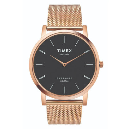 Timex Empera Men's Black Dial Round Case 2 Hands Function Watch -TWEG17411