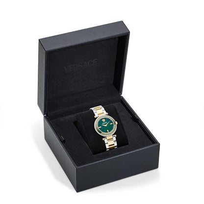 Versace Reve Green Round Dial Quartz Analog Women Watch - VE8B00524